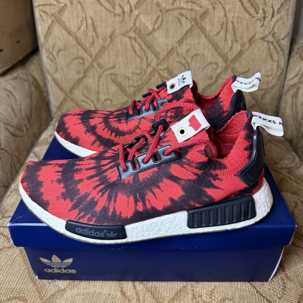 ADIDAS NMD R1 PK PRIMEKNIT NICE KICKS CONSORTIUM RED BLACK AQ4791 Men's 9.5 RARE